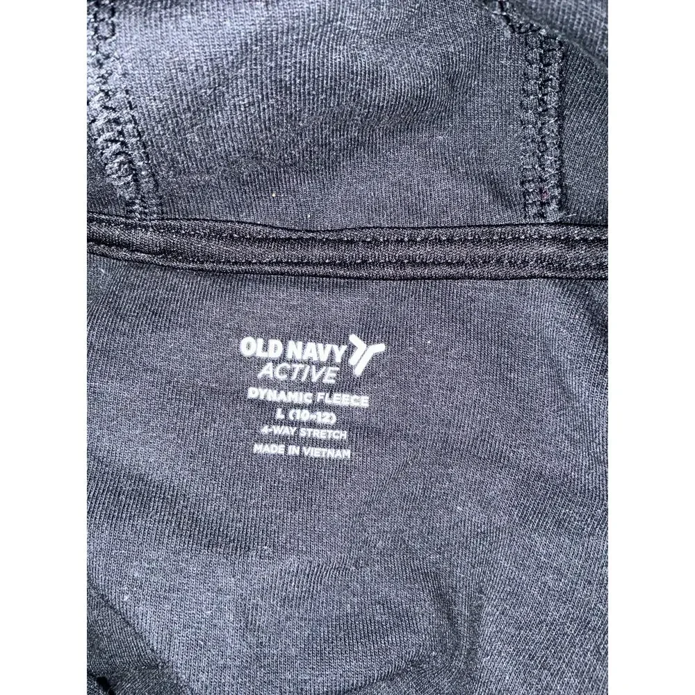 Old Navy Active Boys Dynamic Fleece Black Hoodie Youth Size Large 10/12